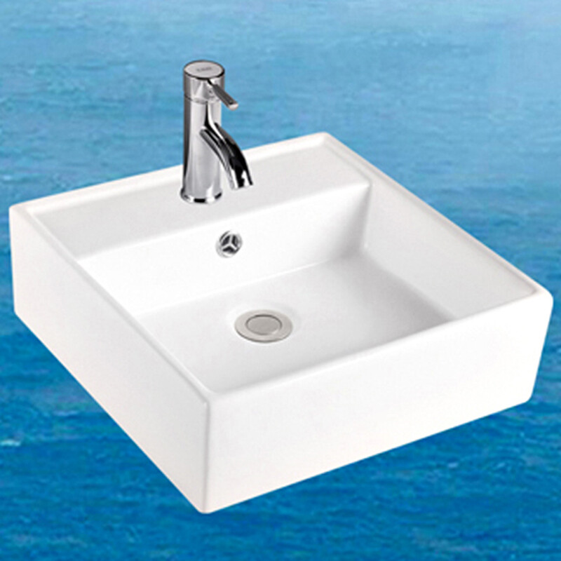 泽玉洁卫浴46CM大尺寸陶瓷艺术盆 阳台与卫浴空间的实用美学之选